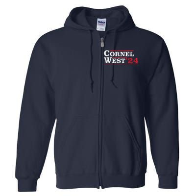 Cornel West For President Cornel West 2024 Full Zip Hoodie