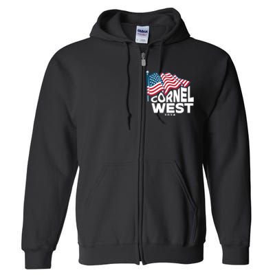 Cornel West For President Cornel West 2024 Full Zip Hoodie