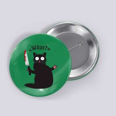 Cat What Funny Black Cat Fun Murderous Cat With Knife Button