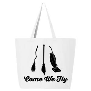 Come We Fly Funny Broom Lovers Halloween Gift 25L Jumbo Tote