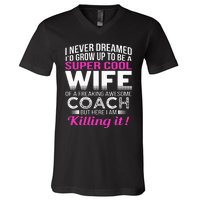 Coachs Wife Funny Gift For Wife Of Coach V-Neck T-Shirt