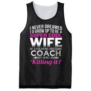 Coachs Wife Funny Gift For Wife Of Coach Mesh Reversible Basketball Jersey Tank