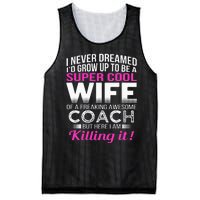 Coachs Wife Funny Gift For Wife Of Coach Mesh Reversible Basketball Jersey Tank