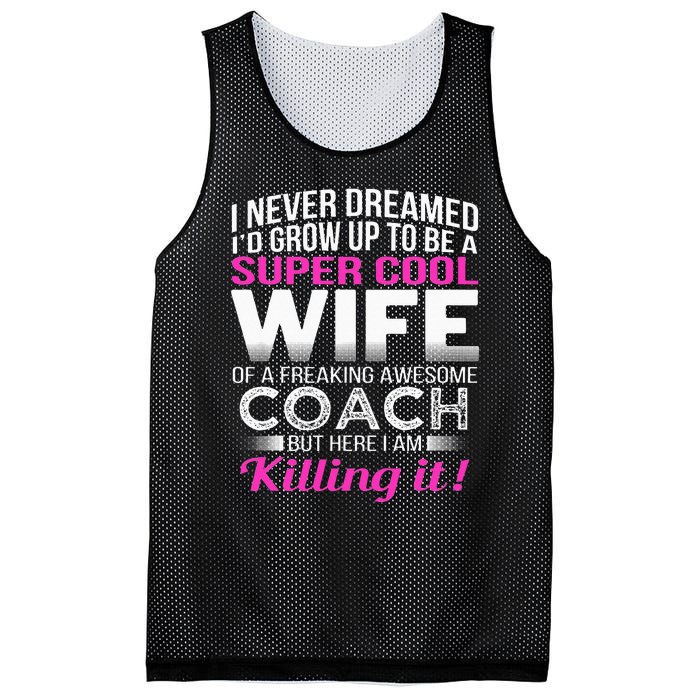 Coachs Wife Funny Gift For Wife Of Coach Mesh Reversible Basketball Jersey Tank