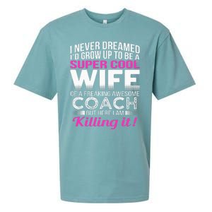 Coachs Wife Funny Gift For Wife Of Coach Sueded Cloud Jersey T-Shirt