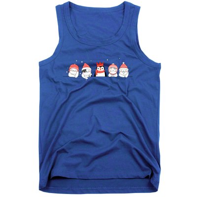 Christmas Winter Festive Penguin Cats Holiday Party Great Gift Tank Top