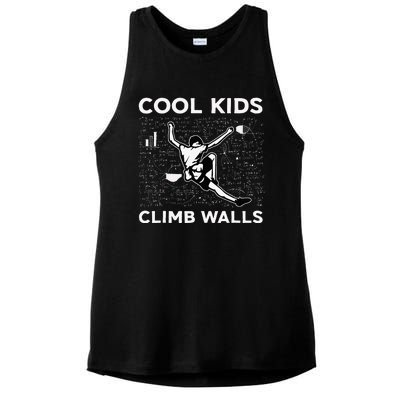 Climb Walls Funny Rock Climbing Bouldering Ladies PosiCharge Tri-Blend Wicking Tank