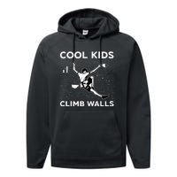 Climb Walls Funny Rock Climbing Bouldering Performance Fleece Hoodie