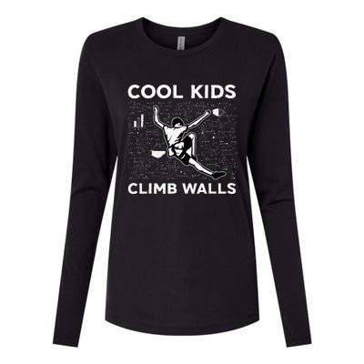 Climb Walls Funny Rock Climbing Bouldering Womens Cotton Relaxed Long Sleeve T-Shirt