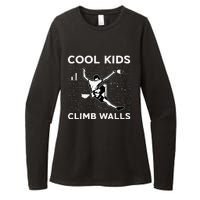 Climb Walls Funny Rock Climbing Bouldering Womens CVC Long Sleeve Shirt