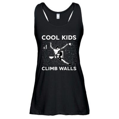 Climb Walls Funny Rock Climbing Bouldering Ladies Essential Flowy Tank