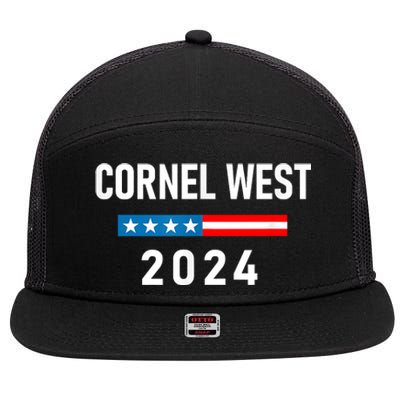 Cornel West For President Cornel West 2024 7 Panel Mesh Trucker Snapback Hat