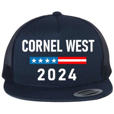 Cornel West For President Cornel West 2024 Flat Bill Trucker Hat