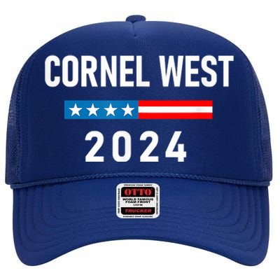 Cornel West For President Cornel West 2024 High Crown Mesh Back Trucker Hat