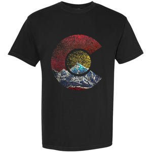 Colorado With Flag Themed Mountain Garment-Dyed Heavyweight T-Shirt