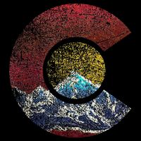 Colorado With Flag Themed Mountain Button