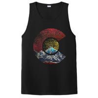 Colorado With Flag Themed Mountain PosiCharge Competitor Tank