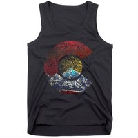 Colorado With Flag Themed Mountain Tank Top