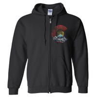 Colorado With Flag Themed Mountain Full Zip Hoodie