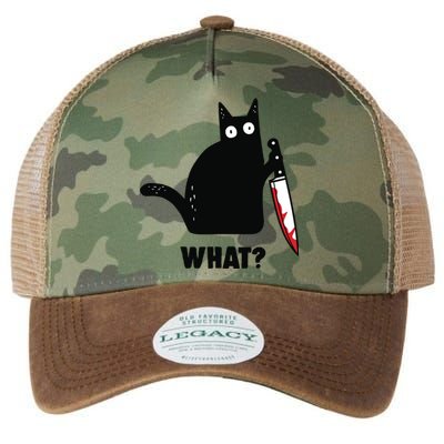 Cat What Funny Black Cat, Murderous Cat With Knife Legacy Tie Dye Trucker Hat