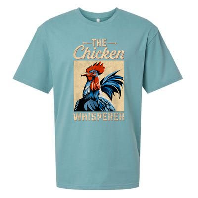 Chicken Whisperer Funny Vintage Chicken Portrait Farming Hen Sueded Cloud Jersey T-Shirt