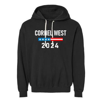 Cornel West For President Cornel West 2024 Garment-Dyed Fleece Hoodie