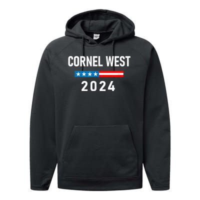 Cornel West For President Cornel West 2024 Performance Fleece Hoodie