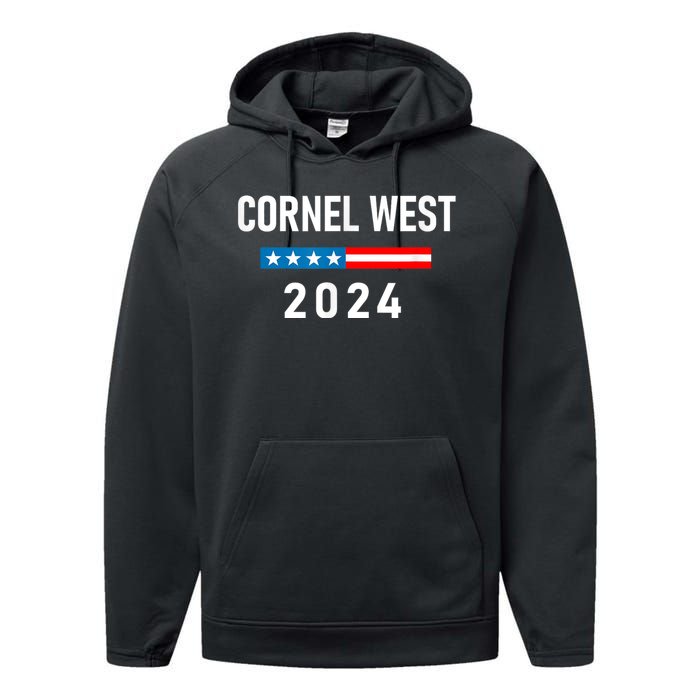 Cornel West For President Cornel West 2024 Performance Fleece Hoodie