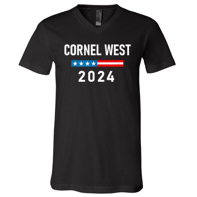 Cornel West For President Cornel West 2024 V-Neck T-Shirt