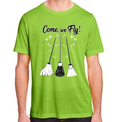 Come We Fly Witch Vintage Broom Fying Halloween Night Gift Adult ChromaSoft Performance T-Shirt