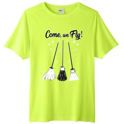 Come We Fly Witch Vintage Broom Fying Halloween Night Gift Tall Fusion ChromaSoft Performance T-Shirt