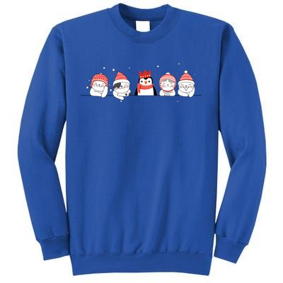 Christmas Winter Festive Penguin Cats Holiday Party Funny Gift Sweatshirt