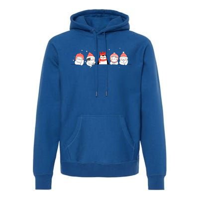 Christmas Winter Festive Penguin Cats Holiday Party Funny Gift Premium Hoodie