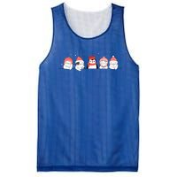 Christmas Winter Festive Penguin Cats Holiday Party Funny Gift Mesh Reversible Basketball Jersey Tank