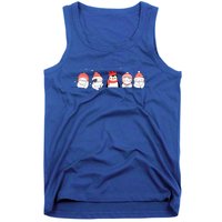 Christmas Winter Festive Penguin Cats Holiday Party Funny Gift Tank Top