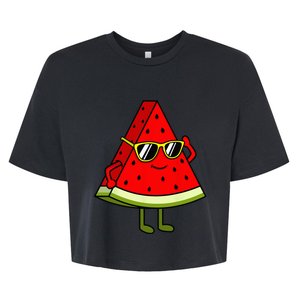 Cute Watermelon For Summer Watermelon Bella+Canvas Jersey Crop Tee