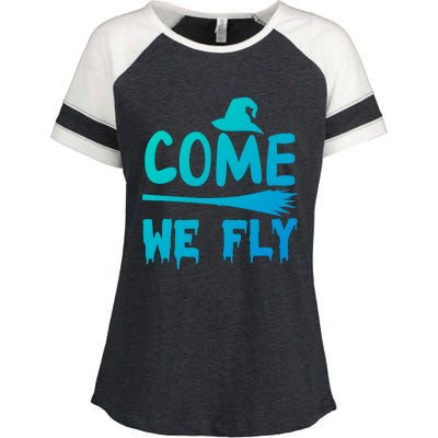 Come We Fly Funny Gift Enza Ladies Jersey Colorblock Tee