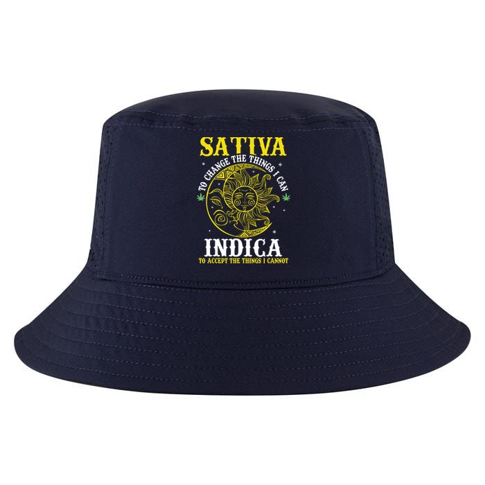Cannabis Weed Fun Sativa To Change The Things I Can Indica Cool Comfort Performance Bucket Hat