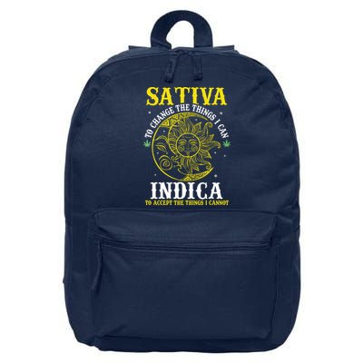 Cannabis Weed Fun Sativa To Change The Things I Can Indica 16 in Basic Backpack