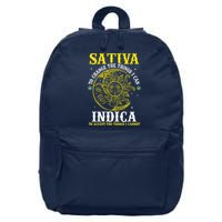 Cannabis Weed Fun Sativa To Change The Things I Can Indica 16 in Basic Backpack