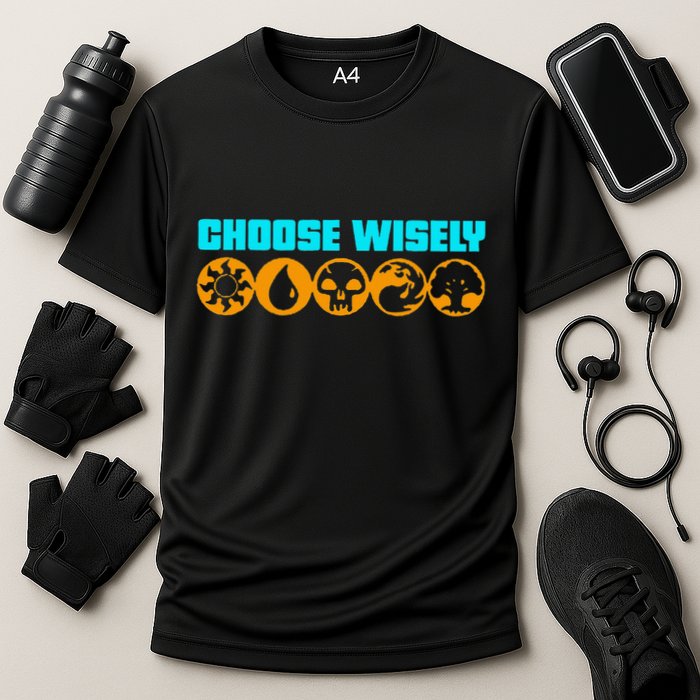 Choose Wisely Gamer M.A.N.A Symbols Gathering Magic Performance Shirt