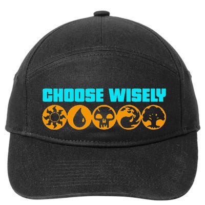 Choose Wisely Gamer M.A.N.A Symbols Gathering Magic 7-Panel Snapback Hat