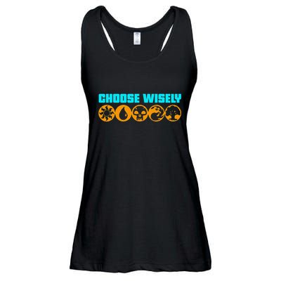 Choose Wisely Gamer M.A.N.A Symbols Gathering Magic Ladies Essential Flowy Tank