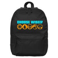 Choose Wisely Gamer M.A.N.A Symbols Gathering Magic 16 in Basic Backpack