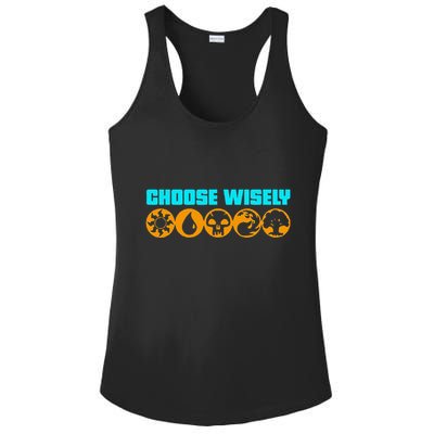 Choose Wisely Gamer M.A.N.A Symbols Gathering Magic Ladies PosiCharge Competitor Racerback Tank