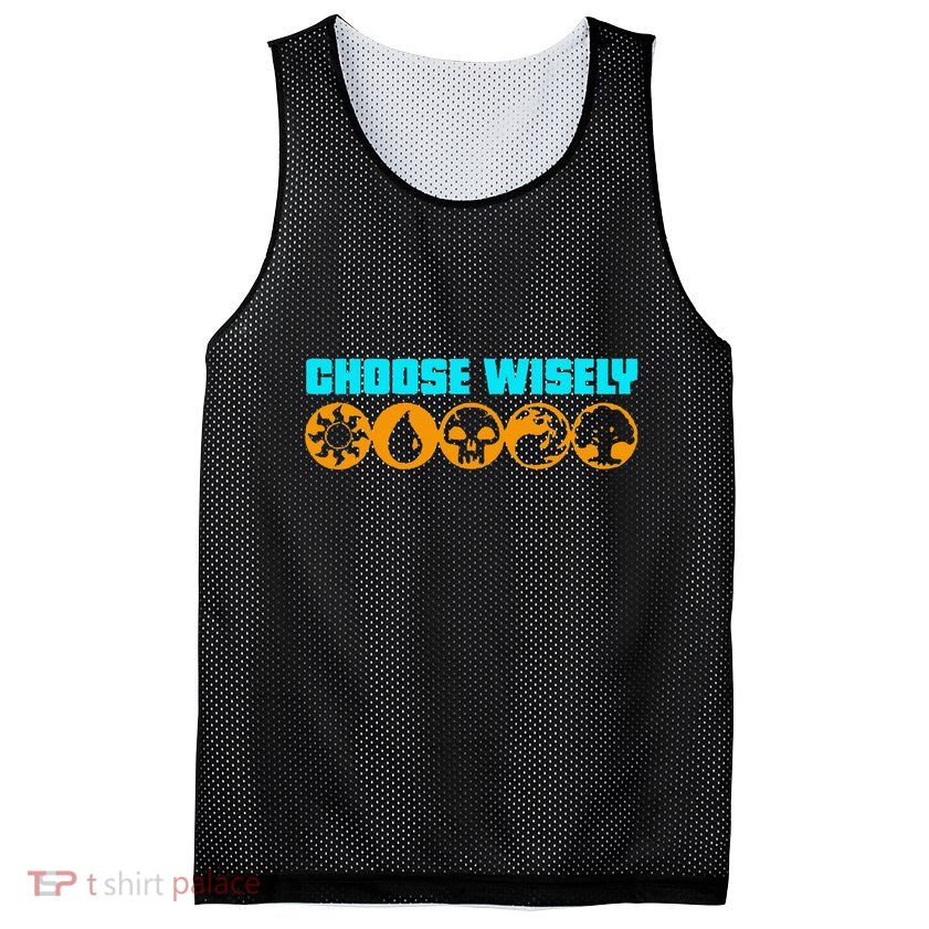 Choose Wisely Gamer M.A.N.A Symbols Gathering Magic Mesh Reversible Basketball Jersey Tank