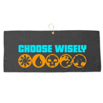 Choose Wisely Gamer M.A.N.A Symbols Gathering Magic Large Microfiber Waffle Golf Towel