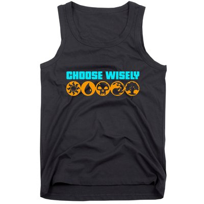 Choose Wisely Gamer M.A.N.A Symbols Gathering Magic Tank Top