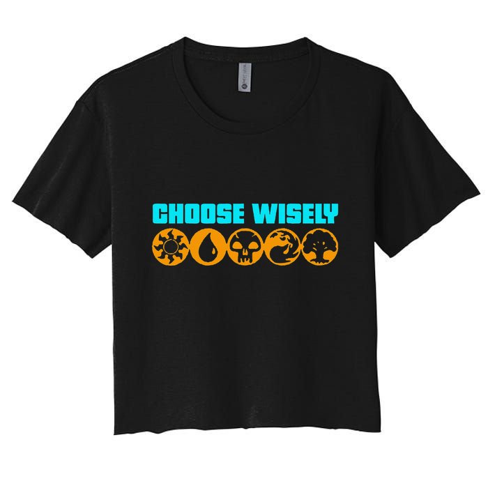 Choose Wisely Gamer M.A.N.A Symbols Gathering Magic Crop Top
