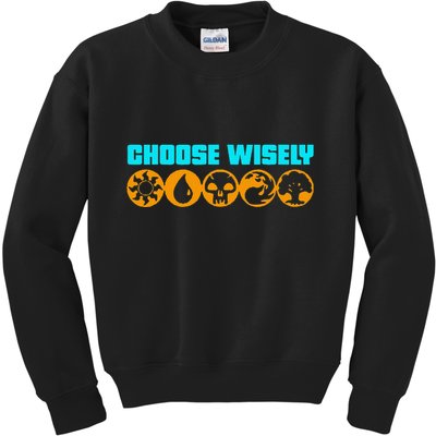 Choose Wisely Gamer M.A.N.A Symbols Gathering Magic Kids Sweatshirt